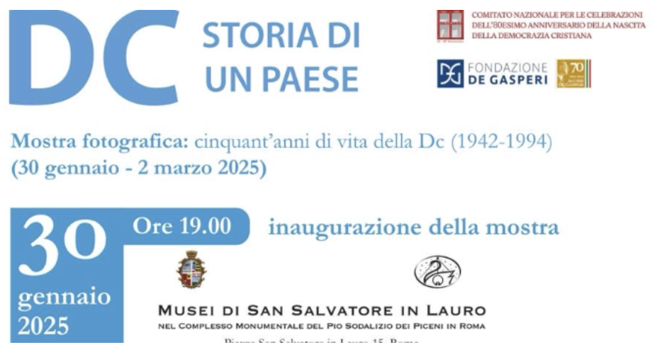 Presentazione della mostra fotografica “DC – Storia di un Paese”